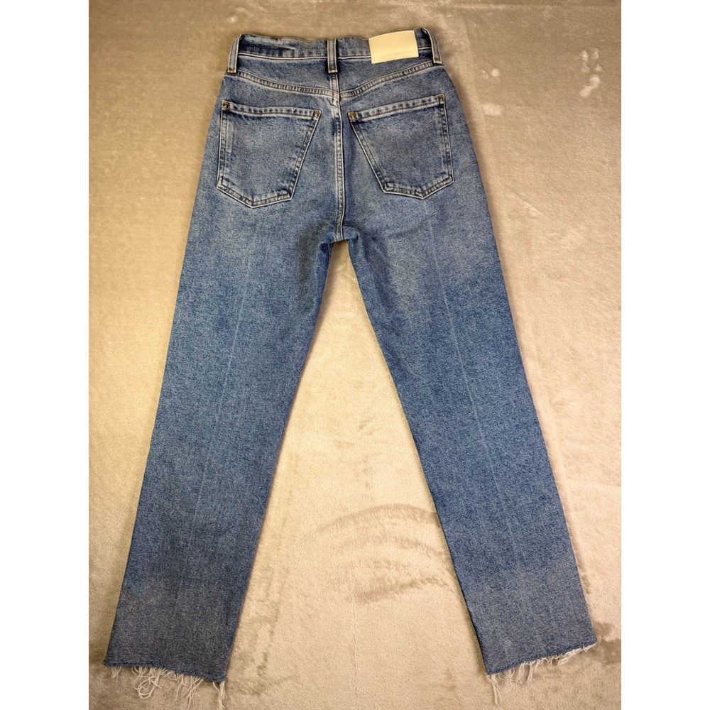 Citizens of Humanity Size 23 Daphne Crop High Rise Straight Leg Jeans Blue Denim - Picture 5 of 11